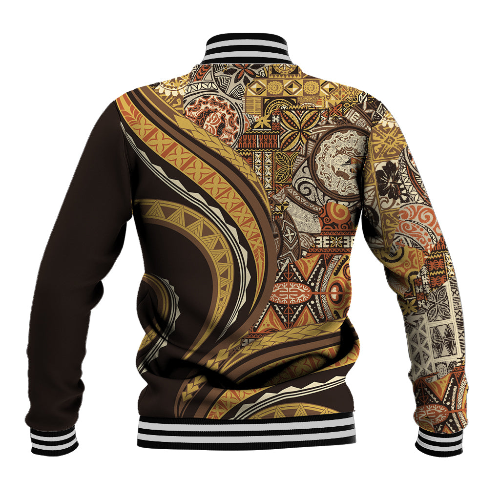 Hawaiian Hibiscus Tribal Vintage Motif Baseball Jacket Ver 4 LT9 - Polynesian Pride