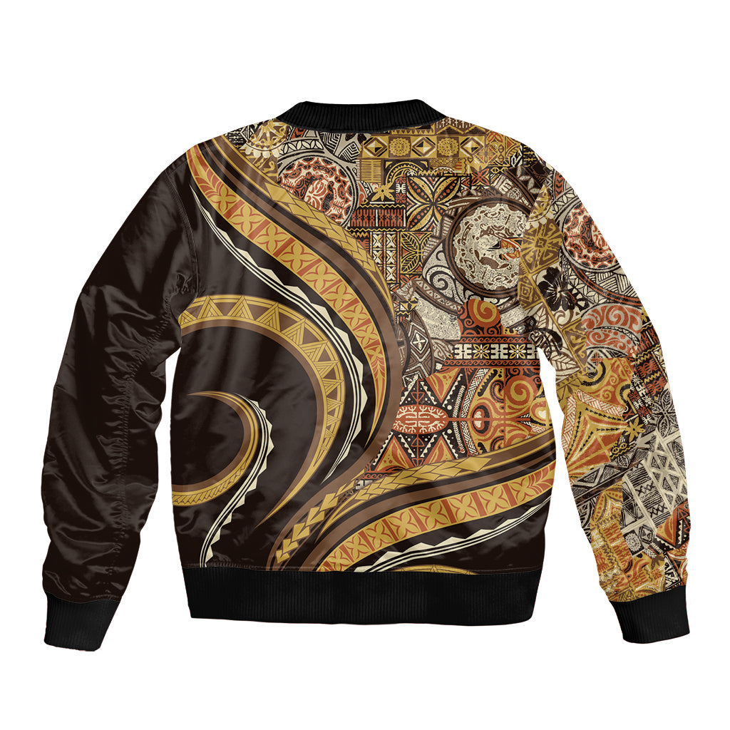 Hawaiian Hibiscus Tribal Vintage Motif Bomber Jacket Ver 4 LT9 - Polynesian Pride