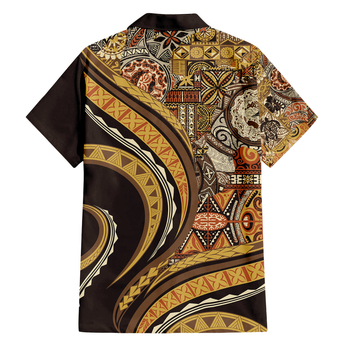Hawaiian Hibiscus Tribal Vintage Motif Family Matching Tank Maxi Dress and Hawaiian Shirt Ver 4