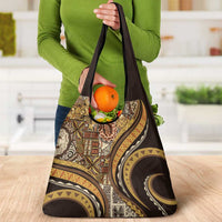 Hawaiian Hibiscus Tribal Vintage Motif Grocery Bag Ver 4 LT9 - Polynesian Pride