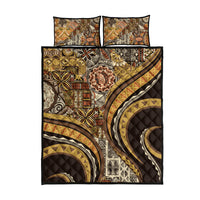Hawaiian Hibiscus Tribal Vintage Motif Quilt Bed Set Ver 4 LT9 - Polynesian Pride