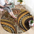 Hawaiian Hibiscus Tribal Vintage Motif Round Carpet Ver 4