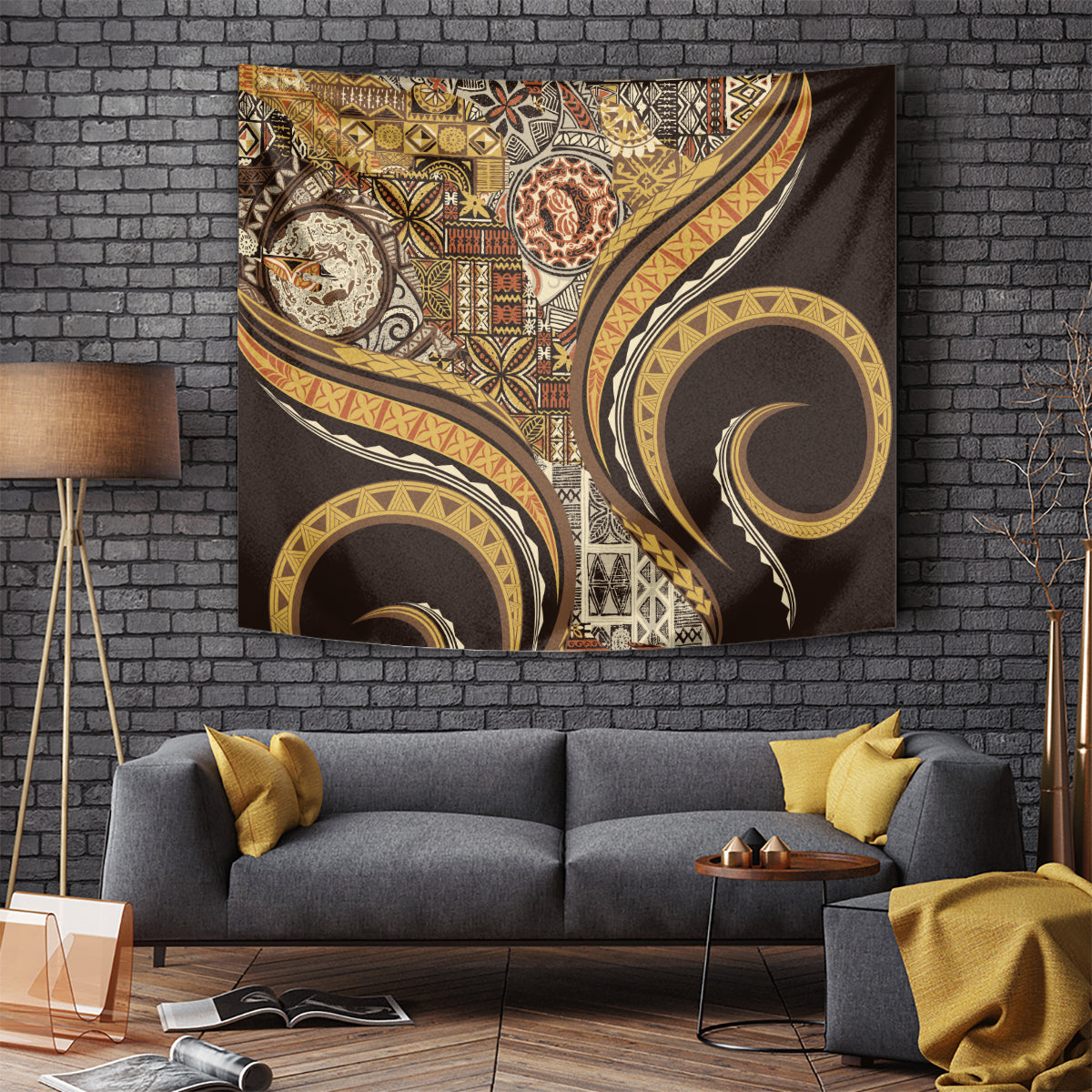 Hawaiian Hibiscus Tribal Vintage Motif Tapestry Ver 4 LT9 - Polynesian Pride