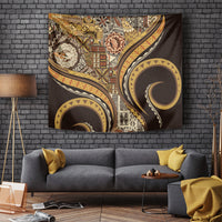 Hawaiian Hibiscus Tribal Vintage Motif Tapestry Ver 4 LT9 - Polynesian Pride
