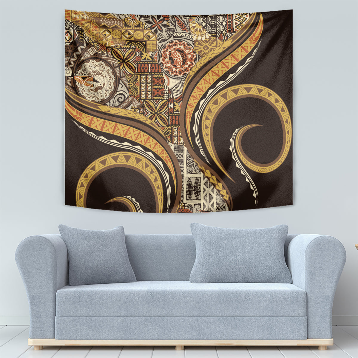 Hawaiian Hibiscus Tribal Vintage Motif Tapestry Ver 4 LT9 - Polynesian Pride
