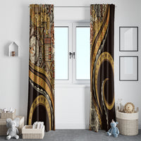 Hawaiian Hibiscus Tribal Vintage Motif Window Curtain Ver 4 LT9 - Polynesian Pride