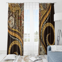 Hawaiian Hibiscus Tribal Vintage Motif Window Curtain Ver 4 LT9 - Polynesian Pride