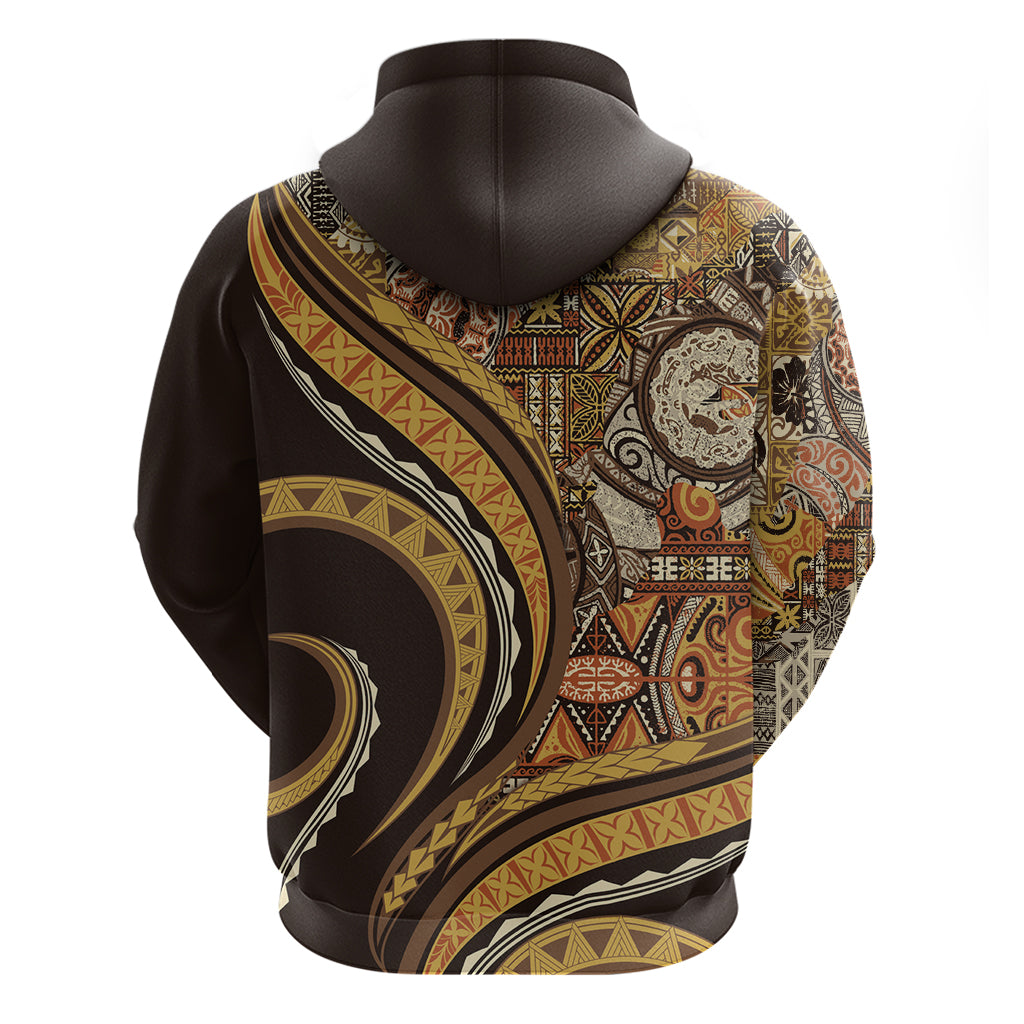 Hawaiian Hibiscus Tribal Vintage Motif Zip Hoodie Ver 4