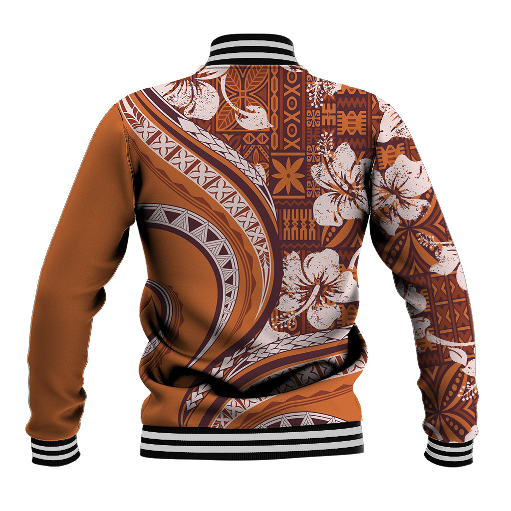 Hawaiian Hibiscus Tribal Vintage Motif Baseball Jacket Ver 5 LT9 - Polynesian Pride