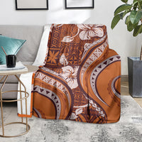 Hawaiian Hibiscus Tribal Vintage Motif Blanket Ver 5 LT9 - Polynesian Pride