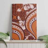 Hawaiian Hibiscus Tribal Vintage Motif Canvas Wall Art Ver 5 LT9 - Polynesian Pride