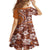 Hawaiian Hibiscus Tribal Vintage Motif Family Matching Off The Shoulder Long Sleeve Dress and Hawaiian Shirt Ver 5