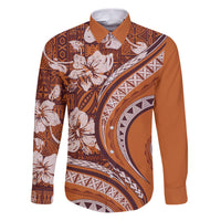 Hawaiian Hibiscus Tribal Vintage Motif Family Matching Puletasi and Hawaiian Shirt Ver 5