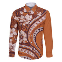 Hawaiian Hibiscus Tribal Vintage Motif Family Matching Summer Maxi Dress and Hawaiian Shirt Ver 5