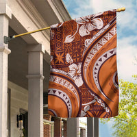 Hawaiian Hibiscus Tribal Vintage Motif Garden Flag Ver 5 LT9 House Flag Gold - Polynesian Pride
