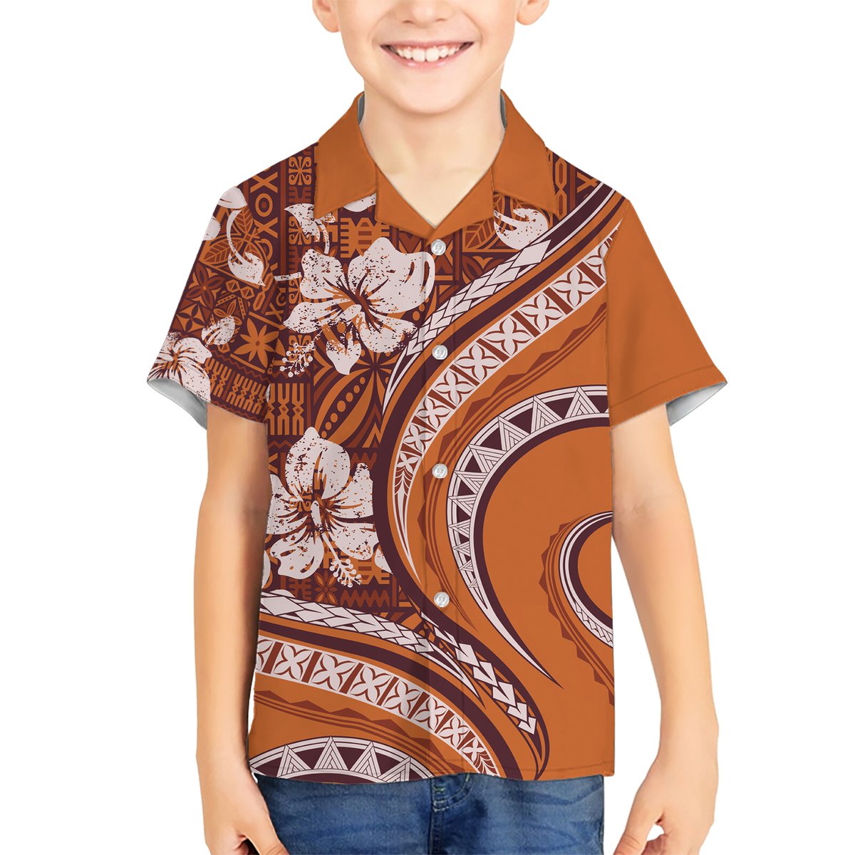 Hawaiian Hibiscus Tribal Vintage Motif Hawaiian Shirt Ver 5 LT9 - Polynesian Pride