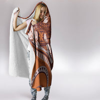 Hawaiian Hibiscus Tribal Vintage Motif Hooded Blanket Ver 5 LT9 - Polynesian Pride