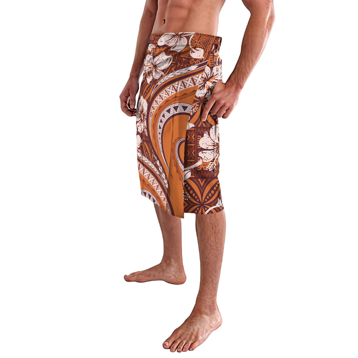 Hawaiian Hibiscus Tribal Vintage Motif Lavalava Ver 5 LT9 - Polynesian Pride