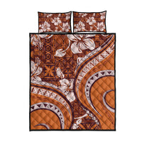 Hawaiian Hibiscus Tribal Vintage Motif Quilt Bed Set Ver 5 LT9 - Polynesian Pride