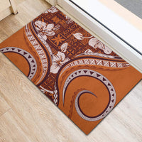 Hawaiian Hibiscus Tribal Vintage Motif Rubber Doormat Ver 5 LT9 - Polynesian Pride