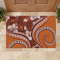 Hawaiian Hibiscus Tribal Vintage Motif Rubber Doormat Ver 5 LT9 - Polynesian Pride
