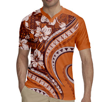 Hawaiian Hibiscus Tribal Vintage Motif Rugby Jersey Ver 5 LT9 - Polynesian Pride