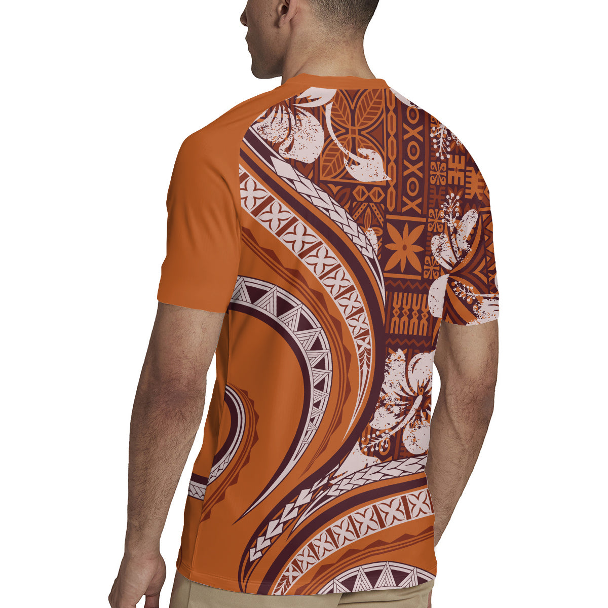 Hawaiian Hibiscus Tribal Vintage Motif Rugby Jersey Ver 5 LT9 - Polynesian Pride