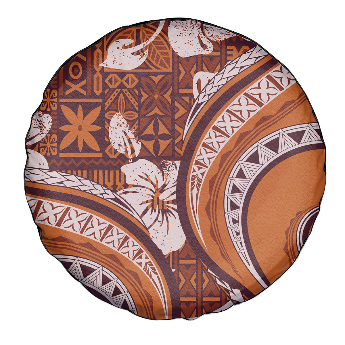 Hawaiian Hibiscus Tribal Vintage Motif Spare Tire Cover Ver 5 LT9 - Polynesian Pride