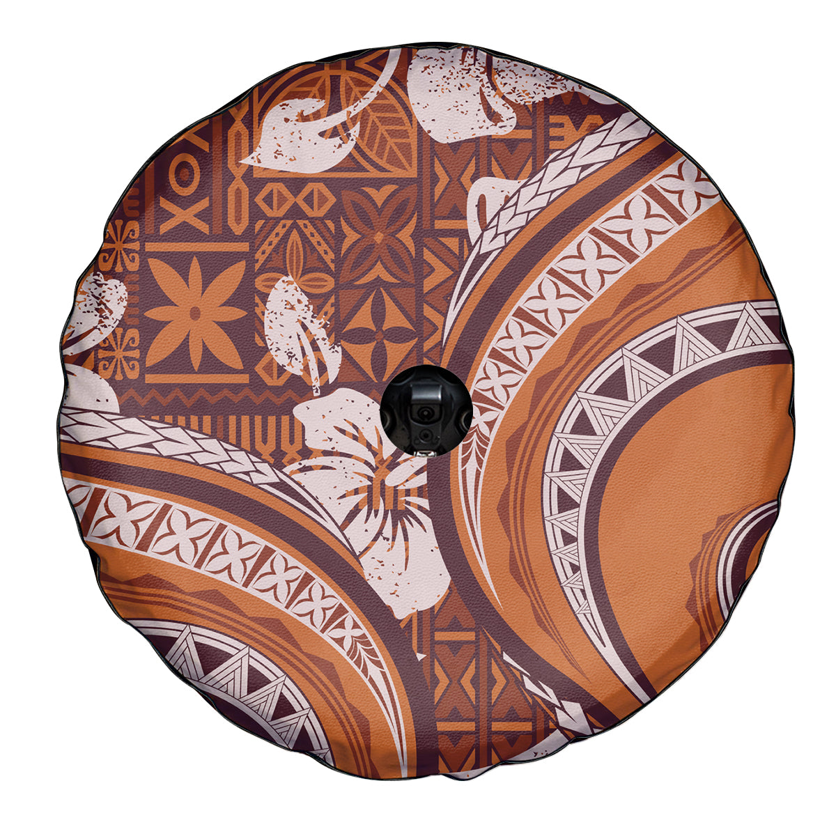 Hawaiian Hibiscus Tribal Vintage Motif Spare Tire Cover Ver 5 LT9 - Polynesian Pride
