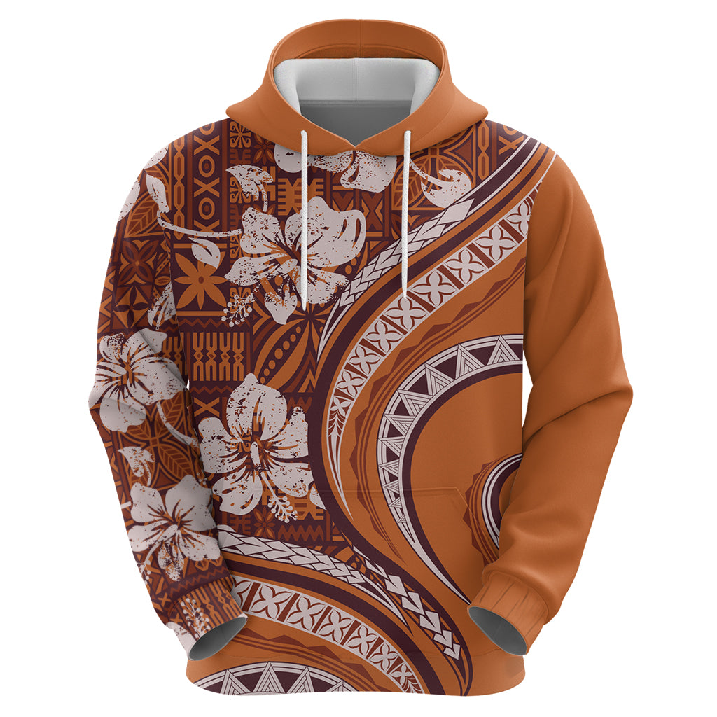 Hawaiian Hibiscus Tribal Vintage Motif Zip Hoodie Ver 5