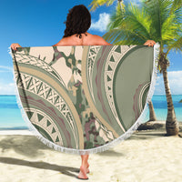 Hawaiian Hibiscus Tribal Vintage Motif Beach Blanket Ver 6 LT9 - Polynesian Pride