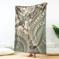 Hawaiian Hibiscus Tribal Vintage Motif Blanket Ver 6 LT9 - Polynesian Pride