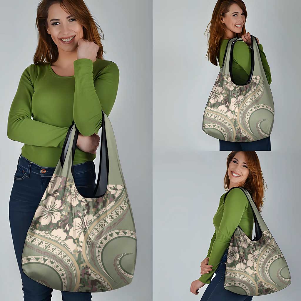 Hawaiian Hibiscus Tribal Vintage Motif Grocery Bag Ver 6 LT9 - Polynesian Pride