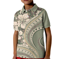 Hawaiian Hibiscus Tribal Vintage Motif Kid Polo Shirt Ver 6
