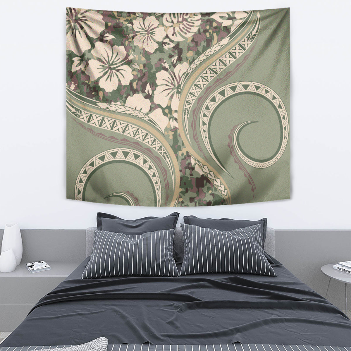 Hawaiian Hibiscus Tribal Vintage Motif Tapestry Ver 6 LT9 - Polynesian Pride