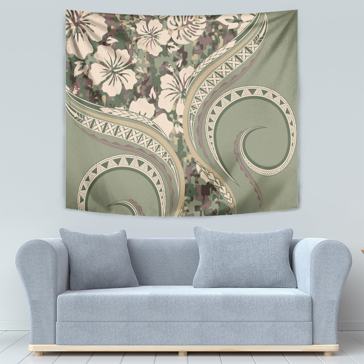 Hawaiian Hibiscus Tribal Vintage Motif Tapestry Ver 6 LT9 - Polynesian Pride