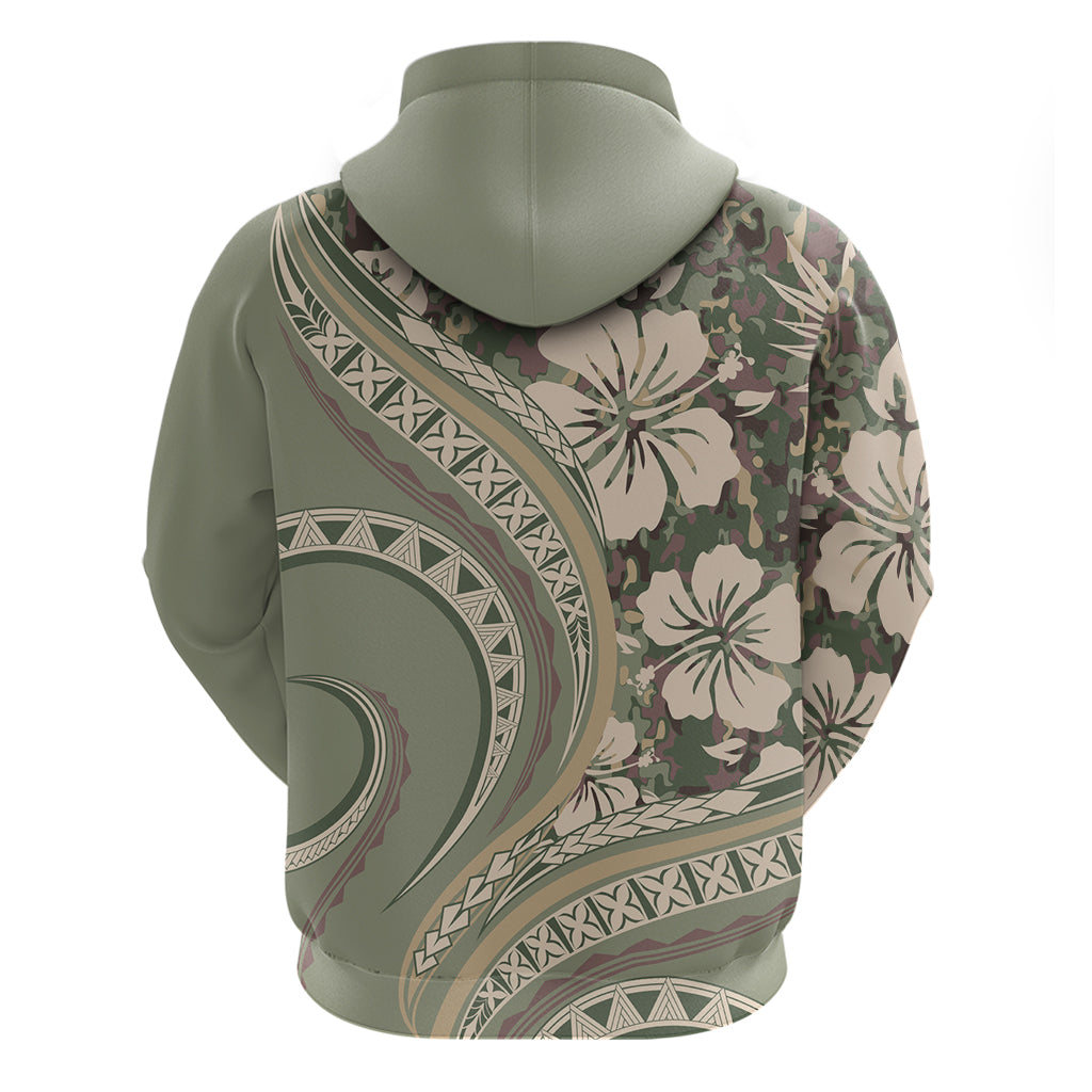 Hawaiian Hibiscus Tribal Vintage Motif Zip Hoodie Ver 6