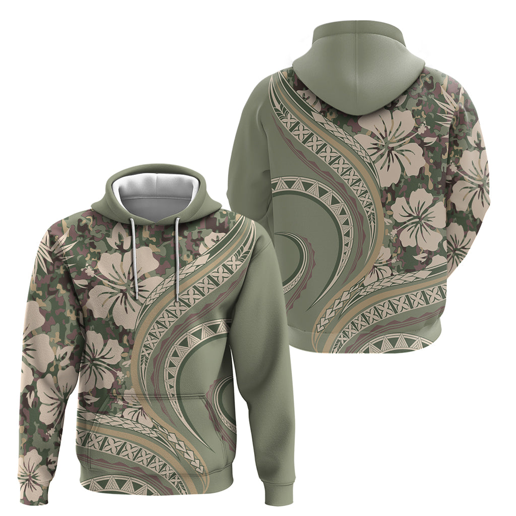 Hawaiian Hibiscus Tribal Vintage Motif Zip Hoodie Ver 6