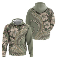 Hawaiian Hibiscus Tribal Vintage Motif Zip Hoodie Ver 6
