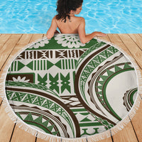 Hawaiian Hibiscus Tribal Vintage Motif Beach Blanket Ver 7 LT9 - Polynesian Pride
