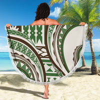 Hawaiian Hibiscus Tribal Vintage Motif Beach Blanket Ver 7 LT9 - Polynesian Pride