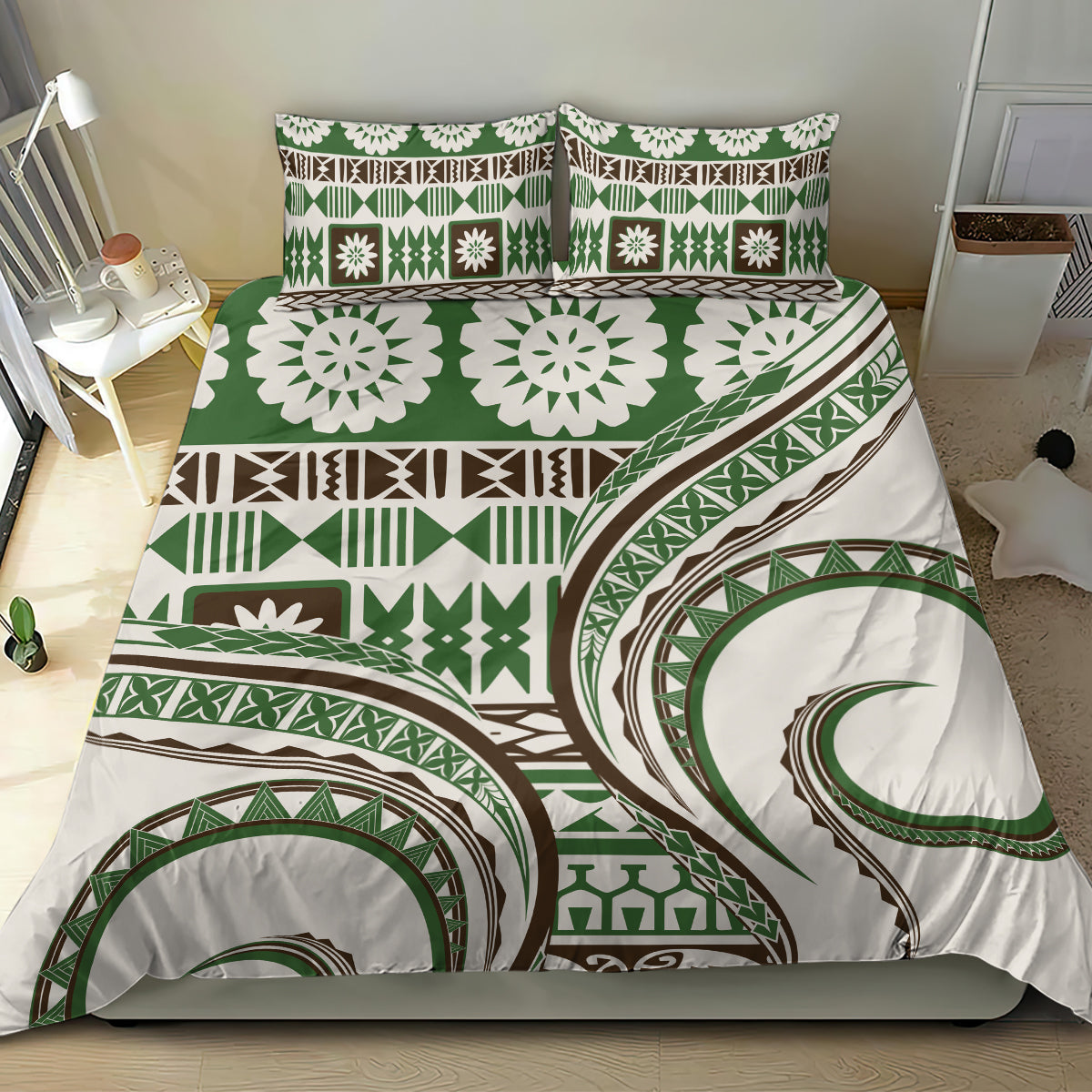 Hawaiian Hibiscus Tribal Vintage Motif Bedding Set Ver 7 LT9 - Polynesian Pride