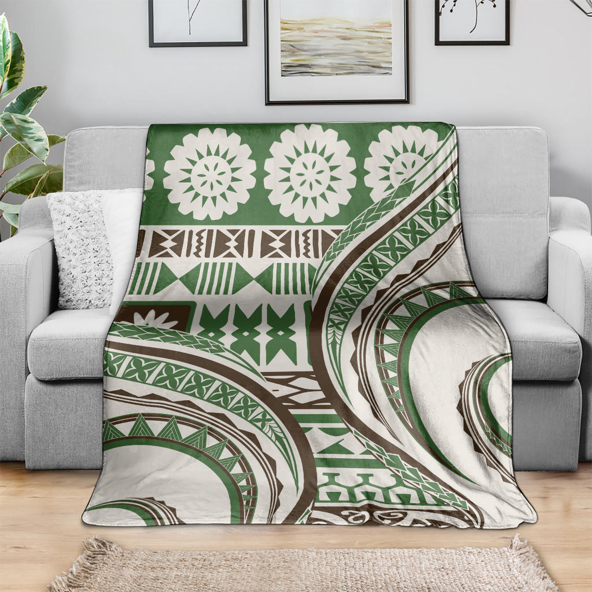 Hawaiian Hibiscus Tribal Vintage Motif Blanket Ver 7 LT9 - Polynesian Pride