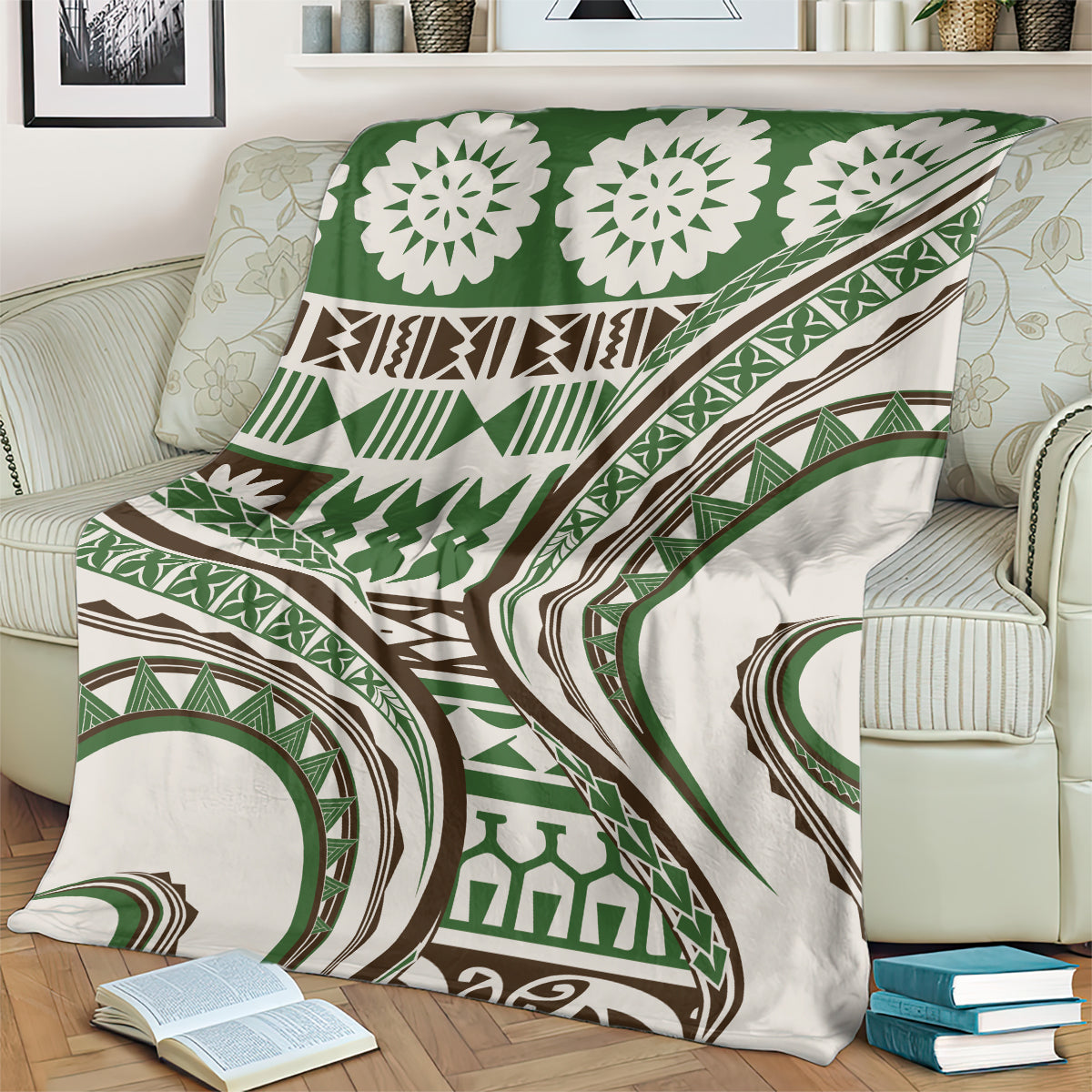 Hawaiian Hibiscus Tribal Vintage Motif Blanket Ver 7 LT9 - Polynesian Pride