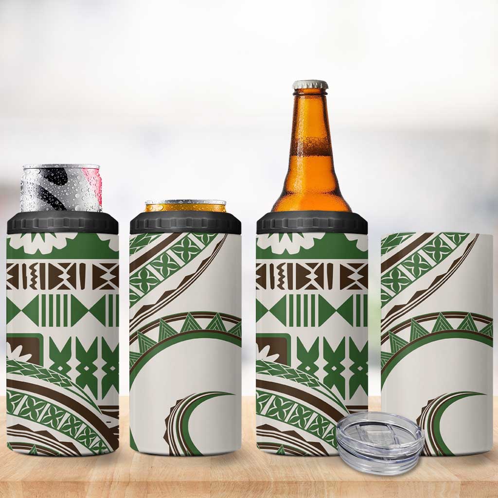 Hawaiian Hibiscus Tribal Vintage Motif 4 in 1 Can Cooler Tumbler Ver 7