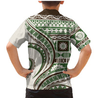 Hawaiian Hibiscus Tribal Vintage Motif Family Matching Mermaid Dress and Hawaiian Shirt Ver 7