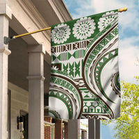 Hawaiian Hibiscus Tribal Vintage Motif Garden Flag Ver 7 LT9 House Flag Green - Polynesian Pride
