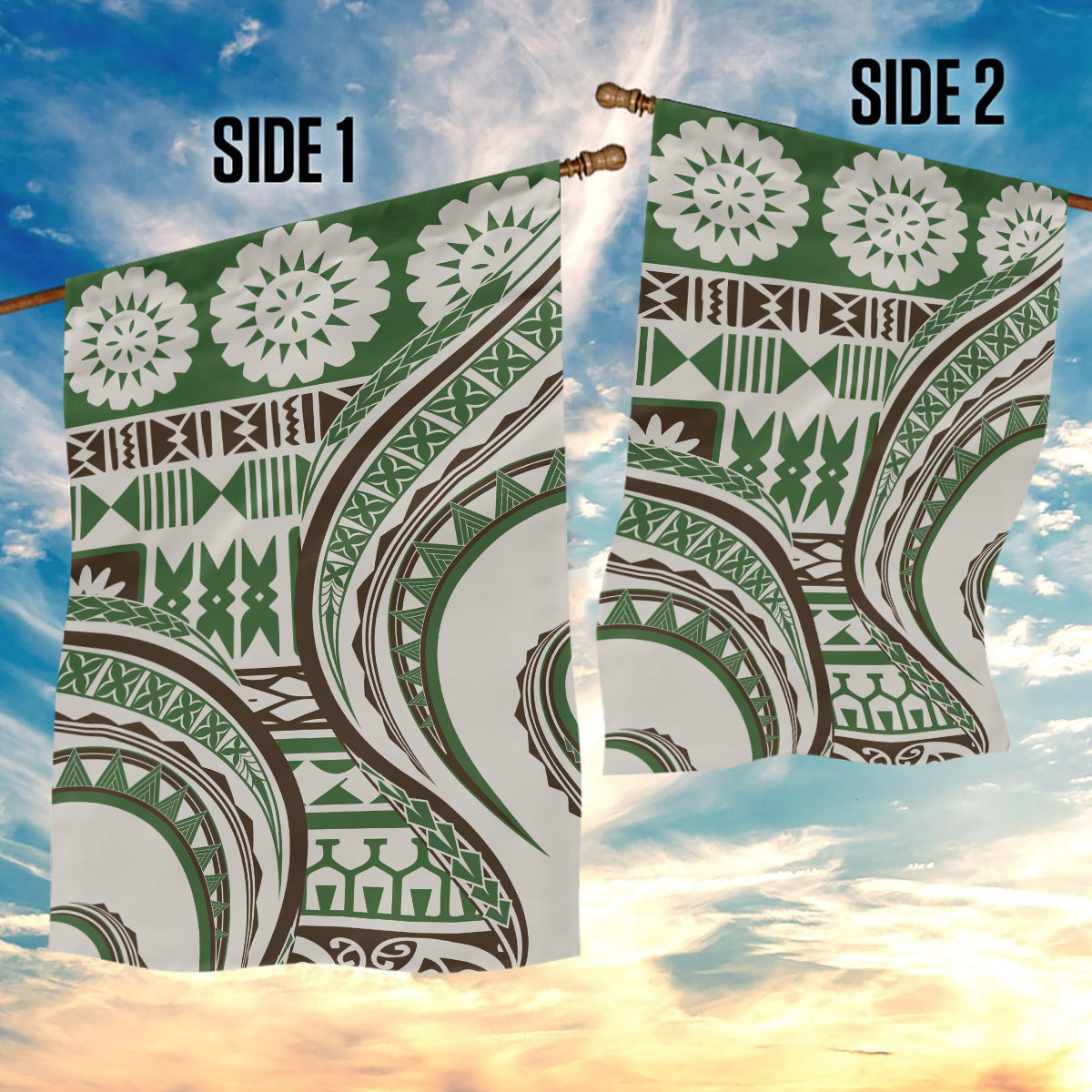 Hawaiian Hibiscus Tribal Vintage Motif Garden Flag Ver 7 LT9 - Polynesian Pride