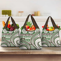 Hawaiian Hibiscus Tribal Vintage Motif Grocery Bag Ver 7 LT9 3-pack One Size Green - Polynesian Pride