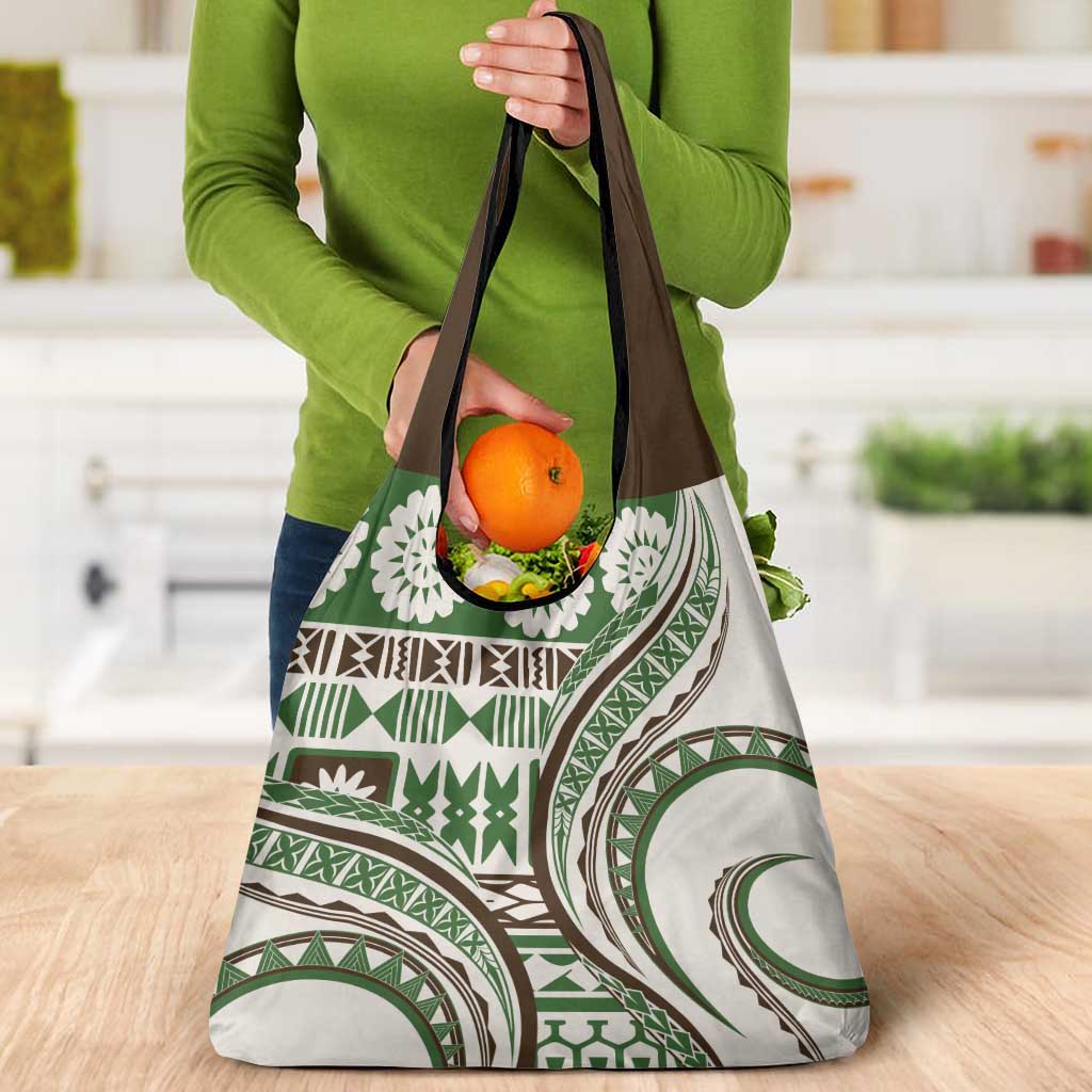 Hawaiian Hibiscus Tribal Vintage Motif Grocery Bag Ver 7 LT9 - Polynesian Pride